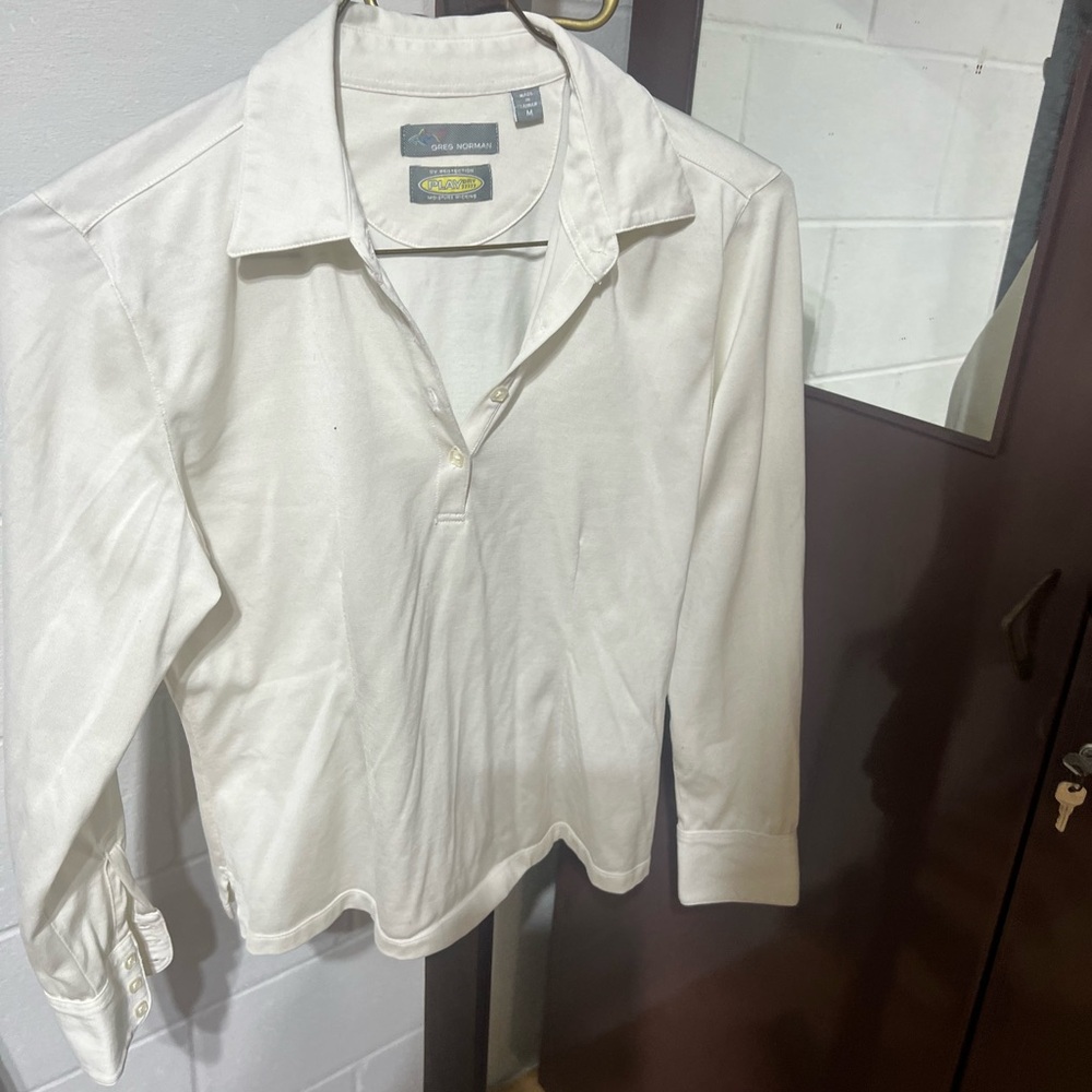 Greg Norman polo in cream